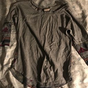 Tribal print half sleeve shirt